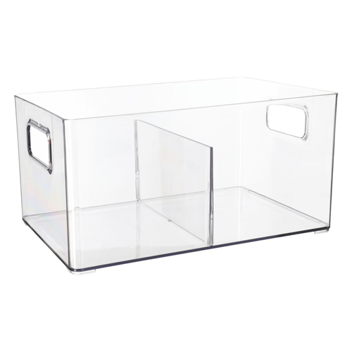 Caja organizadora de plástico con una división 30.5x20.5x15 cm