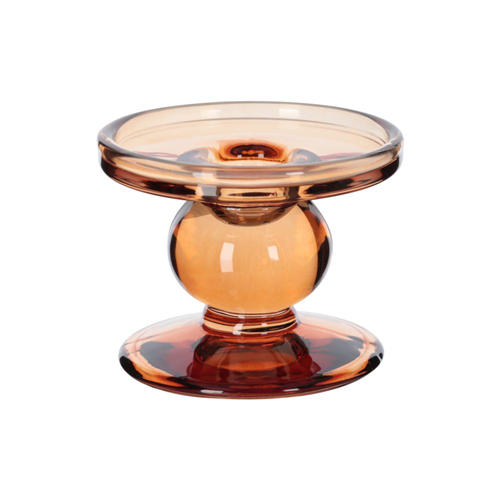 Candelabro de vidrio bajo 9x7 cm