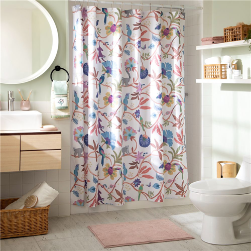 Cortina de baño waffle texturizada 180x180 cm
