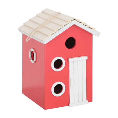 Pajarera de madera grande 15x15x22 cm