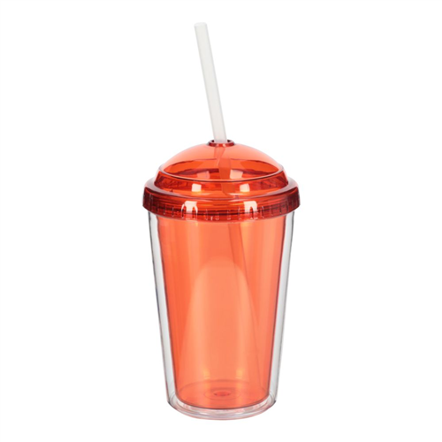 Vaso con tapa y popote 480 ml