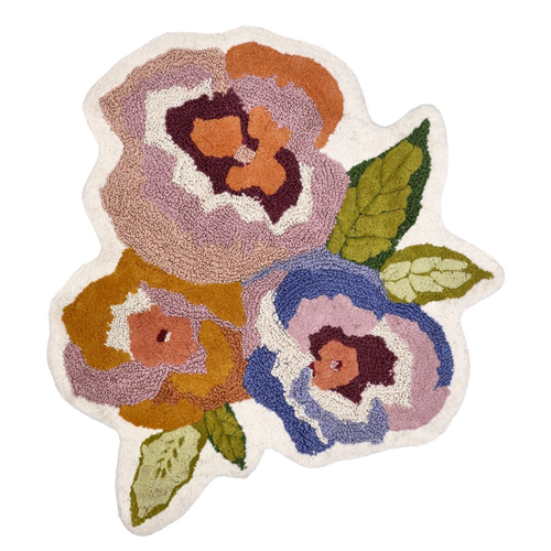 Tapete de baño flores 65x75 cm