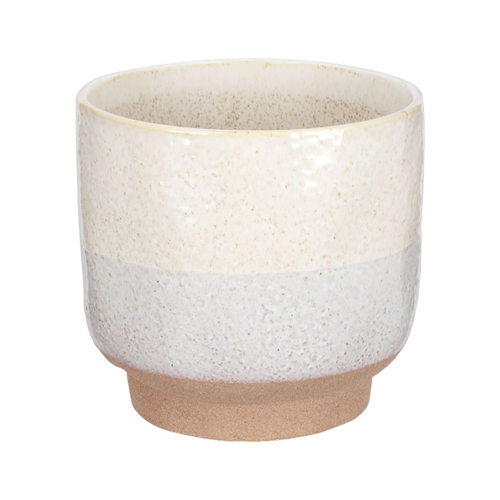 Maceta de cerámica crudo 16.8x15.5 cm