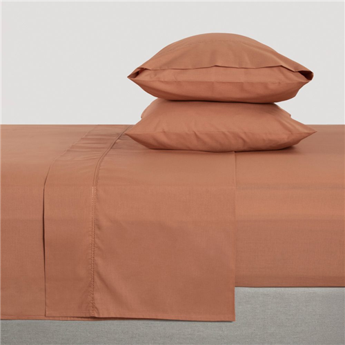 Set de sábanas algodón-poliéster liso 144 hilos Matrimonial