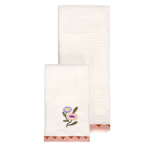 Set 2 toallas de visita bordadas