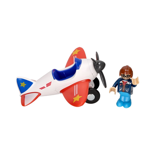 Auto de juguete con personaje Maderimovil