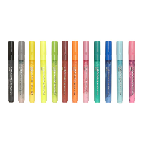 Set 12 marcadores de acrílico