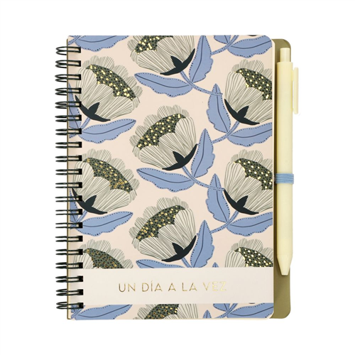 Libreta con bolígrafo 100 hojas con líneas 13x18 cm