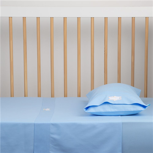 Set de sábanas y funda para cuna de algodón