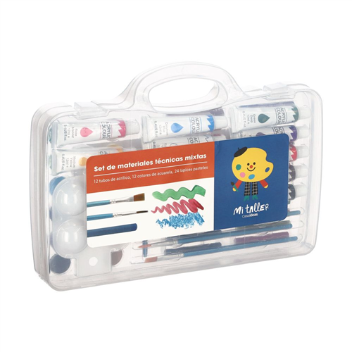 Set de materiales para técnicas mixtas