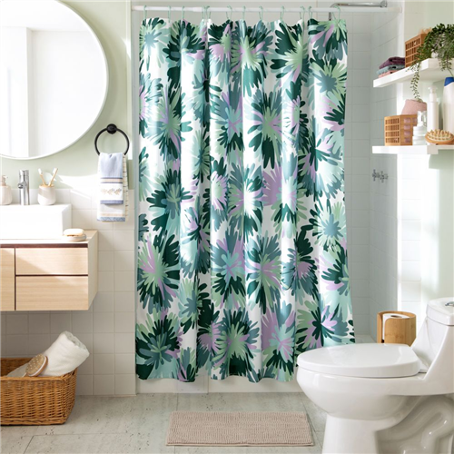 Cortina de baño waffle texturizada 180x180 cm