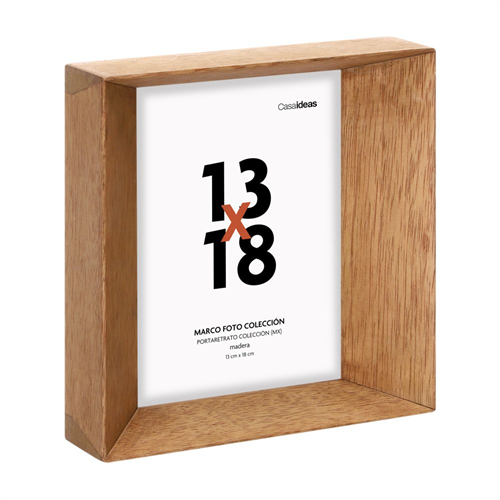 Marco de fotos de madera biselado 13x18