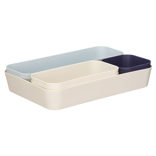 Set de 7 organizadores de cajón de plástico