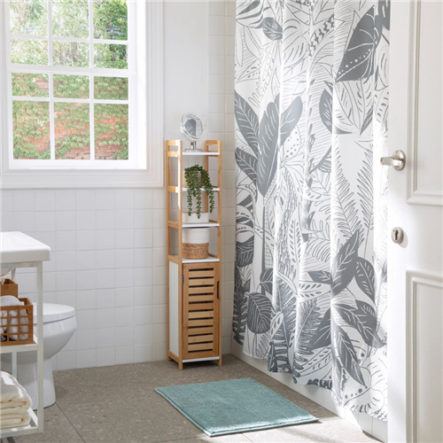 Cortina de baño waffle estampada 180x180 cm