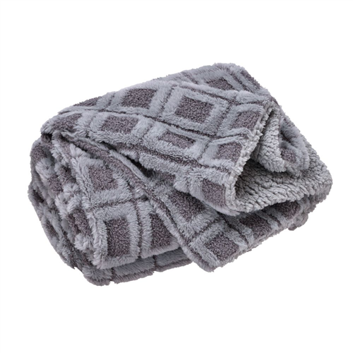 Frazada jacquard doble con corderito 125x150 cm