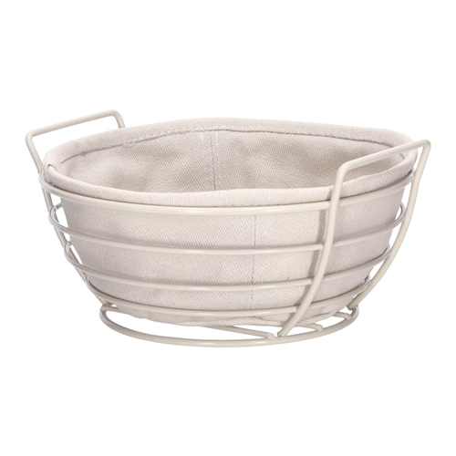 Panera de metal con forro de tela 20x11 cm