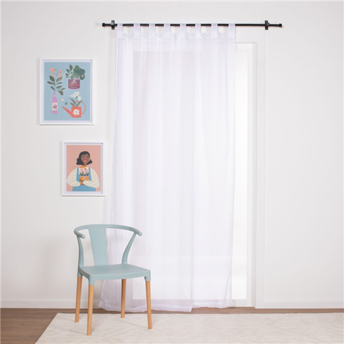 Set 2 Cortinas Visillo Velo con Presillas 140x240 cm