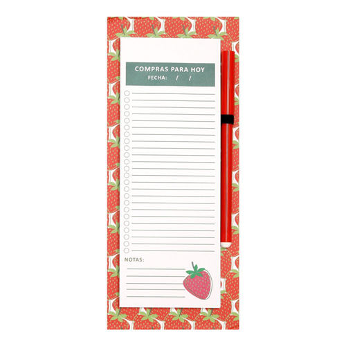 Block de lista de compras magnética 10x24 cm