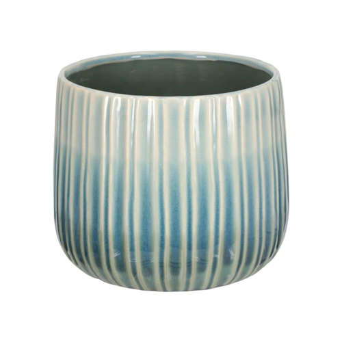 Maceta de cerámica con textura 17.7x14.7 cm