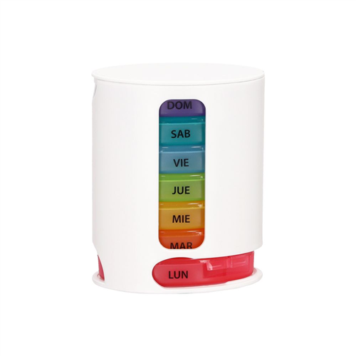 Organizador de pastillas semanal con divisiones