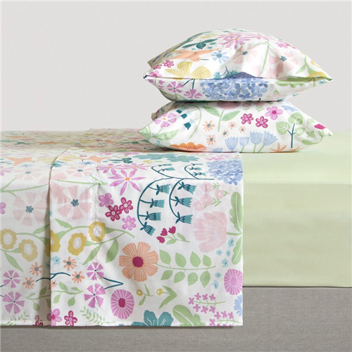 Set de sábanas algodón-poliéster estampadas 144 hilos Individual