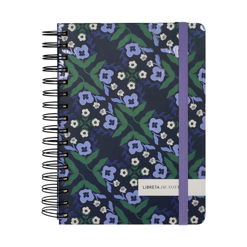 Cuaderno espiral con diseño líneas