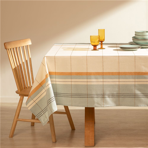 Mantel de algodón tejido con líneas 150x210 cm