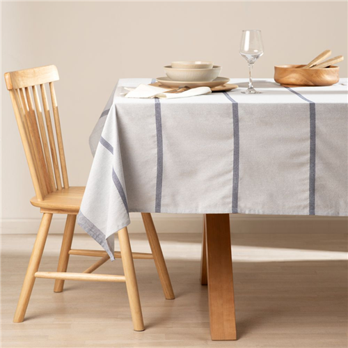 Mantel de algodón tejido con líneas 150x210 cm