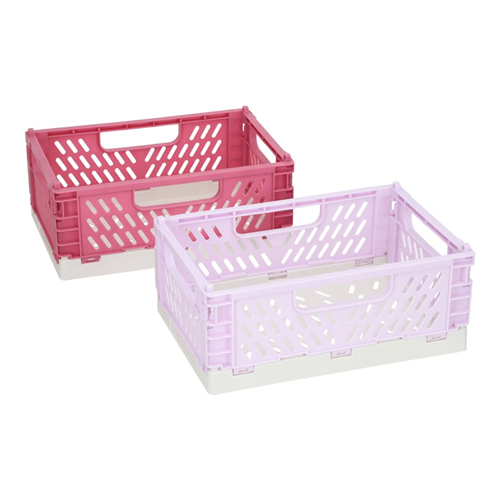 Set 2 canastos plegables 22x15x9 cm