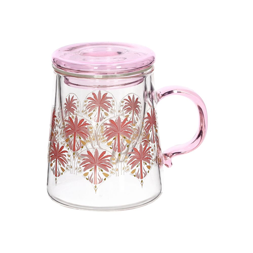 Taza de vidrio con infusor y diseño 400 ml