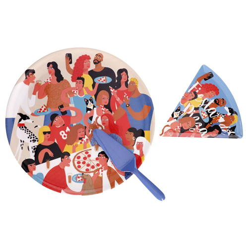 Set para servir pizza familiar