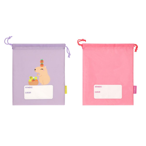 Set 2 bolsas para la colacción 22x27 cm