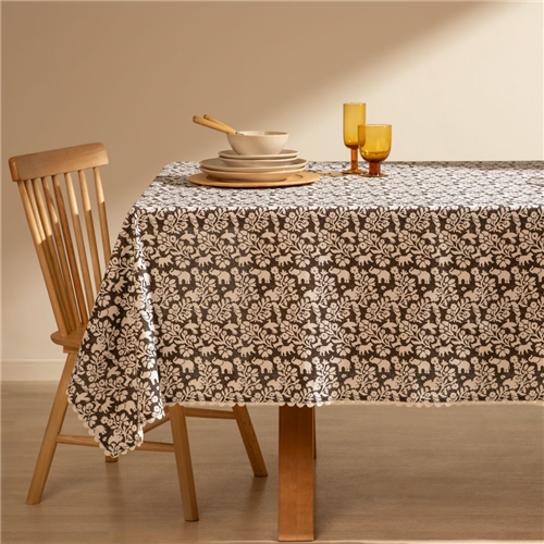 Mantel de algodón con diseño y bordes 150x250 cm