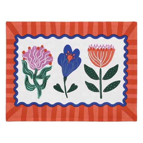 Individual de algodón estampado 45x33 cm