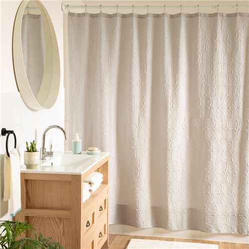 Cortina de baño con diseño texturizado 180x180 cm