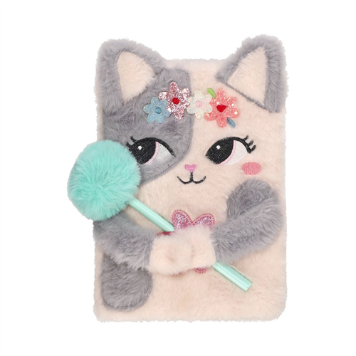 Cuaderno peluche con lápiz