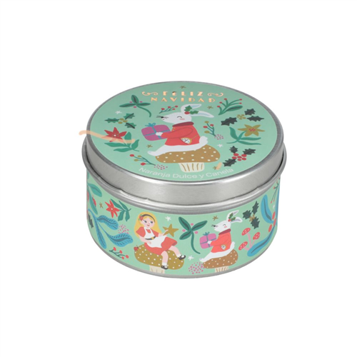 Vela de navidad naranja dulce y canela 6.5x4 cm