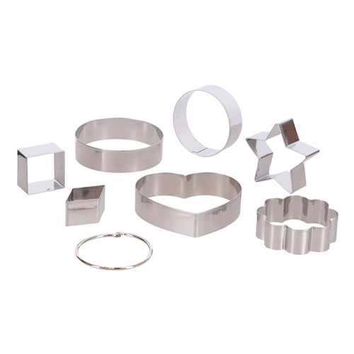 Set de 7 cortadores de galletas de metal