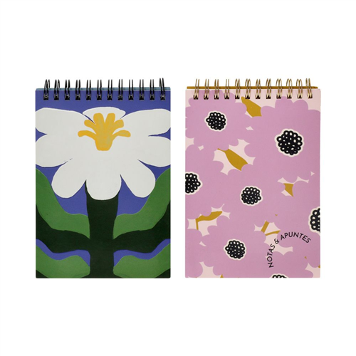 Set 2 libretas espiral 80 hojas 11x16 cm