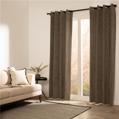 Cortina blackout chenille ojillos 140x240 cm
