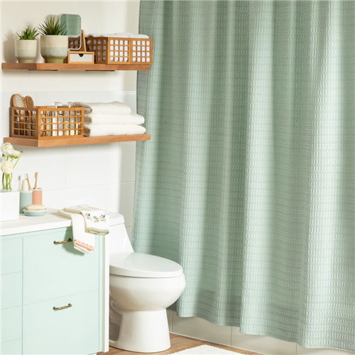 Cortina para baño de algodón jacquard 180x190 cm