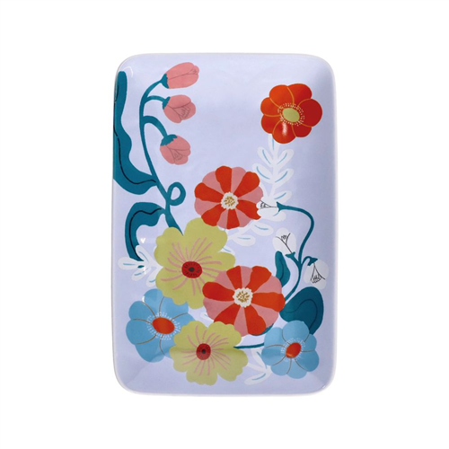 Plato rectangular con diseño 20x13 cm