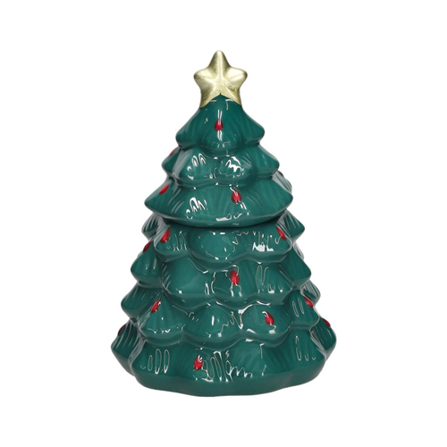 Vela aromática con forma de pino