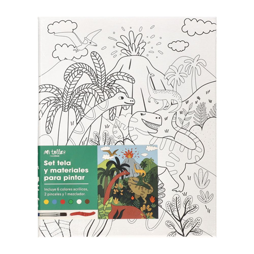 Set de bastidor con pinturas y diseño 24x30 cm