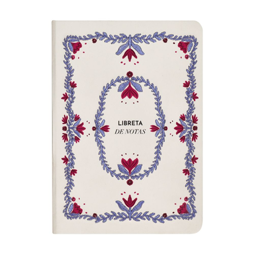 Libreta de tela bordada 15x21