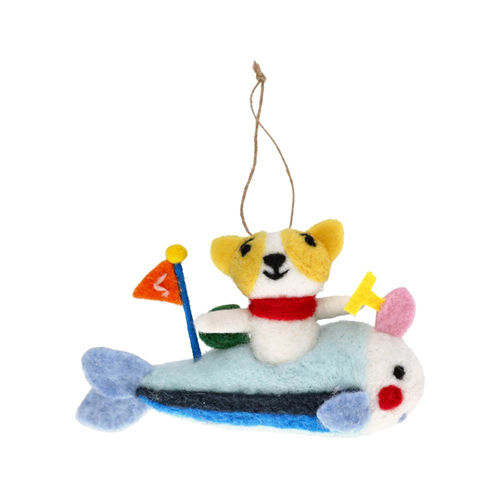 Adoro navideño de fieltro 19.8x4.5x14 cm