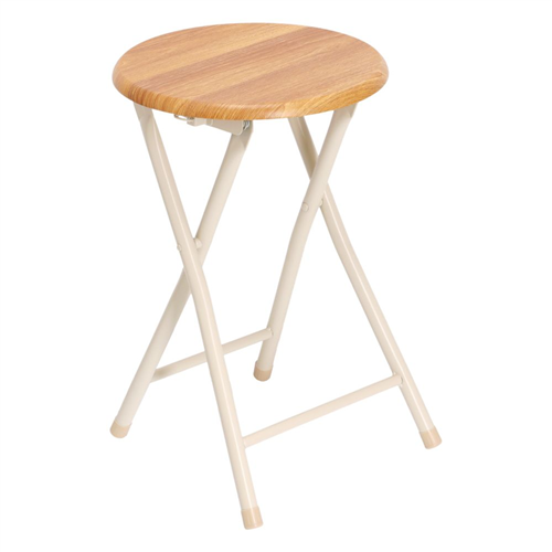 Banco de metal y mdf plegable 45x30 cm