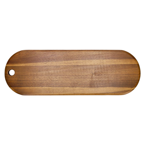 Tabla de madera de acacia ovalada 60x22x1.5 cm