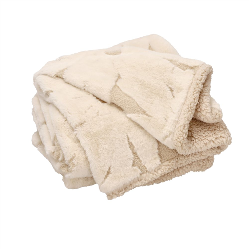 Frazada jacquard doble con corderito 125x150 cm