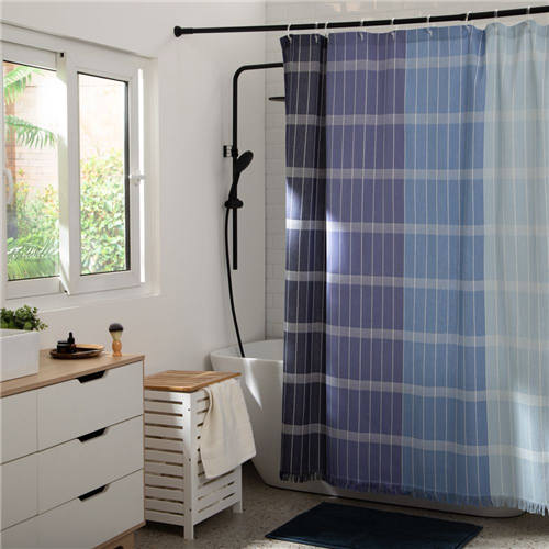 Cortina de baño escocesa 180x190 cm